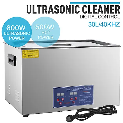 30L Digital Ultrasonic Cleaner Stainless Ultra Sonic Bath Cleaner Tank Heater UK • £215