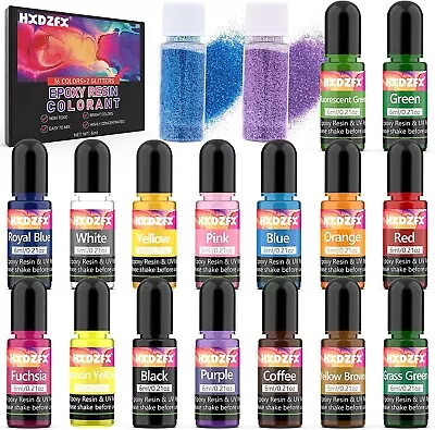 16 Color + 2 Glitters Highly Concentrated Epoxy Resin Colorant Jewelry DIY Craft • $11.49
