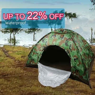 2 Man Hiking Family Tents Pop Up Camping Tents Travel Shelter Outdoor Portable • £14.55