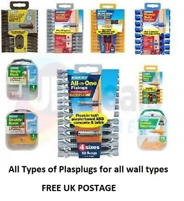 £5.90 • Buy Plasplugs General Purpose Multifix, Regular / Heavy Duty Fixings, All-in-1, Door