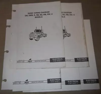 Mack Dm Dmm R Rb Rd Rm Rw U Truck Models Electrical Wiring Diagrams Schematics • $49.99