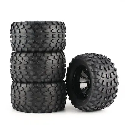£31.99 • Buy 4PCS Wheels & Tires Set 1/10 Rc Monster Truck For Losi Tenacity Mt 12mm Hex