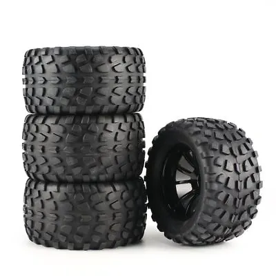 4PCS Wheels & Tires Set 1/10 Rc Monster Truck For Losi Tenacity Mt 12mm Hex • £31.99