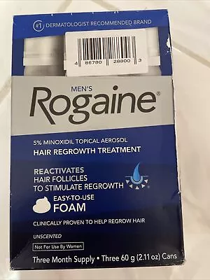 NEW EXP 04/2024 Men's Rogaine 5% Minoxidil Hair Regrowth FOAM 3 Months Supply • $25.99