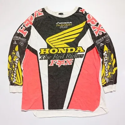 Vintage Fox Honda Motocross Supercross Jersey Size XL '90s McGrath • $139