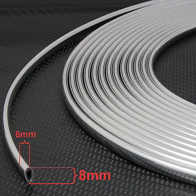 2 Metre Chrome Car Edge Guard Protector Moulding Trim Molding Strip U-profile • £4.96