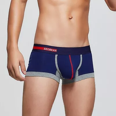 SEOBEAN Men's Cotton Low Rise Tracksuit Home Casual Shorts Boxer Underwear • $6.99