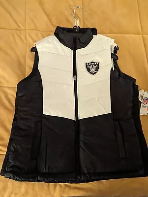 Official NFL Raiders Women's Vest Jacket XL  • $45