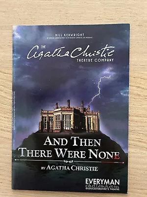 £3.95 • Buy AND THEN THERE WERE NONE Theatre Tour  Programme AGATHA CHRISTIE