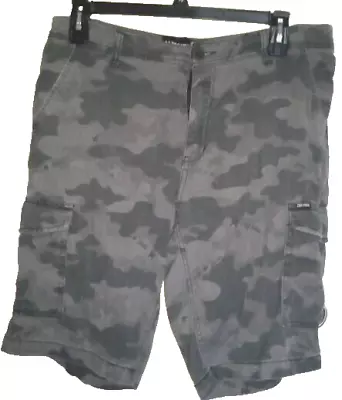Zoo York Shorts Mens 34 Gray Camo Cargo Cotton Blend Utility 11.5  Inseam • $11.05