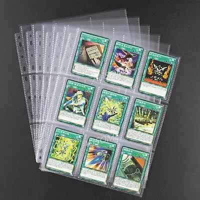 9 Pocket Clear Card Sleeves Trading Card Binder Replace Sleeve For Sport Pokemon • $5.99