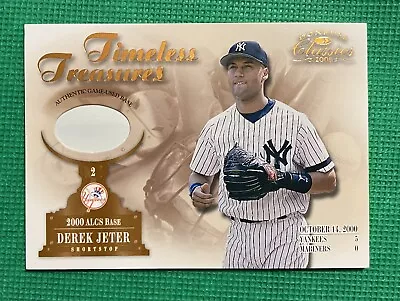 2001 Donruss Classics Timeless Treasures Derek Jeter #TT4 2000 ALCS Game Base • $30