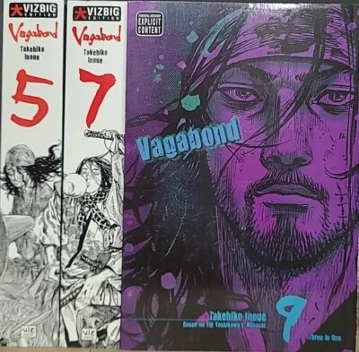 $67.99 • Buy VAGABOND (VIZBIG Edition) Vol 5,7,9 By Takehiko Inoue English Paperback Book