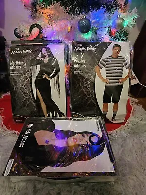 Spirit Halloween Adams Family Costume Set Morticia & Pugsley • $69.99