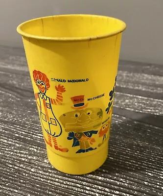 Vintage McDonald’s 1960s Plastic Yellow Characters Drinking Cup Tumbler • $6.99