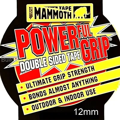 Everbuild Mammoth Powerful Grip Double Sided Tape Strong Adhesive 12/25/50mm • £6