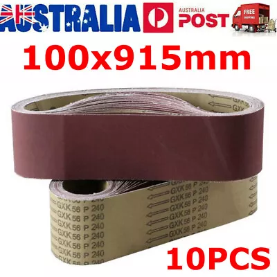 10X 100x915mm 914mm Sanding Belts 40 60 80 100 120 240 400 600 800 1000 Mix Grit • $24.95