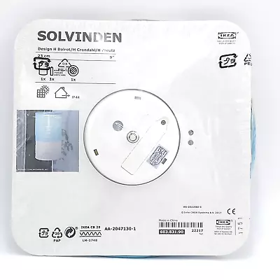 IKEA Solvinden LED Solar Powered Lamp Lantern 9'' 23 Cm  Brand New  603.831.90 • $29.99