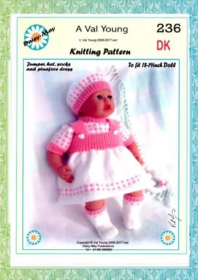  DOLLS KNITTING PATTERN For Annabell  No 236  17 -19  Doll A Val Young Pattern • £3.25