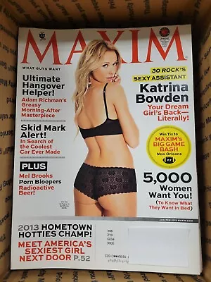 Maxim (Jan / Feb 2013) New Warehouse Magazine Inventory In VG/VF Condition • $10.98
