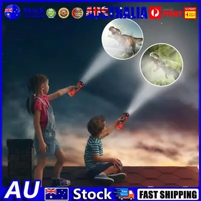 AU Kids Cartoon ​Dinosaur Projector Flashlight Baby Sleep LED Project Lamp Toy • $9.09