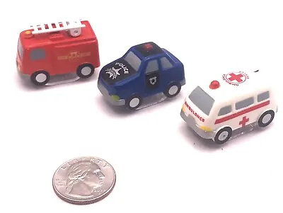 Ambulance Fire Truck & Police Car Stampers Miniature Stamps 3 Pack • $4.98