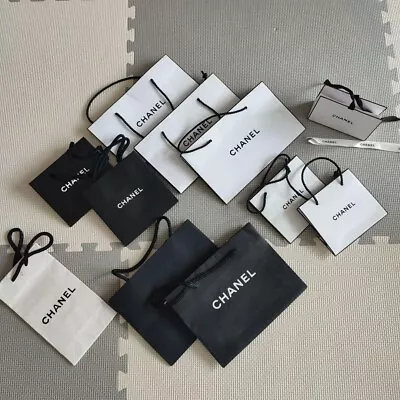 CHANEL Authentic Shopping Paper Gift Bag Set Of 11 • £50.62