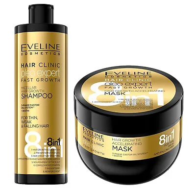 Eveline Oleo 8n1 Hair Growth Shampoo Anti Hair Loss Treatment Mask For Men Women • £11.99