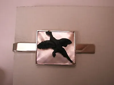 Pheasant In Flight Mother Of Pearl Vintage Tie Bar Clip Bird Animal • $27.49