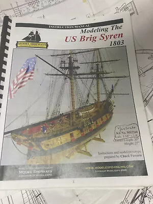 Syren US Brig Model Ship By Model Shipways 1/64 Scale 33” Long Plans Only • $25