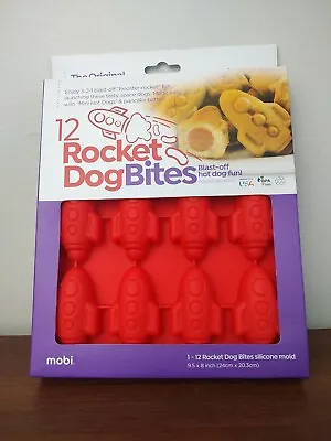 Rocket Dog Bites  Mini Corn Hot Dogs   Red Silicone Baking Mold BPA Free • $9.24