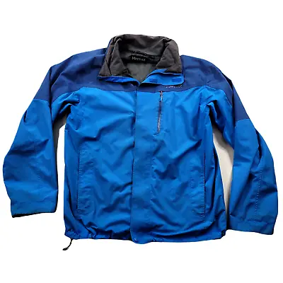 Marmot Nylon Minimalist Jacket Mens XL Blue Softshell Work Chore Wind Rain • $28.49