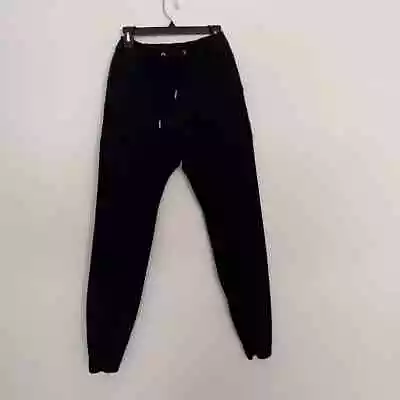 Zanerobe Jogger Pants Mens Size 30 Black Drawstring Elastic Waist Flat Front • $25