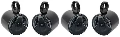 (4) MTX 6.5  150 Watt Black Marine Boat Wakeboard Tower Speakers W/Crossover • $274.95