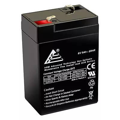 Replacement Batt NPP 6V 5 Amp 6 Volt 5Ah Rechargeable Sealed Lead Acid Battery • $19.99