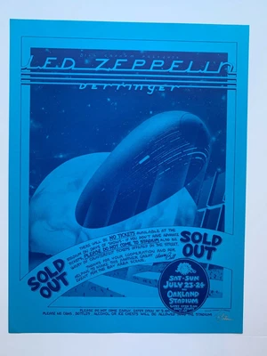 $950 • Buy Led Zeppelin Concert Poster Randy Tuten Signed