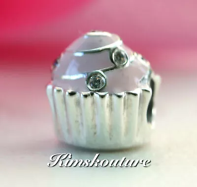 $32 • Buy Authentic PANDORA Sweet Cupcake Sterling Silver Charm 791891EN68