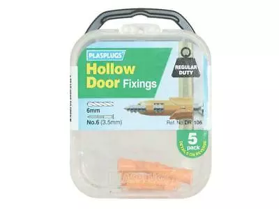 £4.61 • Buy PLASPLUGS Dr 106 Hollow Door Fixings (5) PLADR106