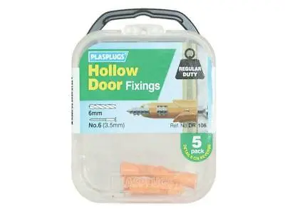 £4.11 • Buy PLASPLUGS Dr 106 Hollow Door Fixings (5) PLADR106