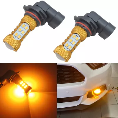 2x Amber Yellow 9006 LED Fog Light Bulbs HB4 9012 Fog Driving Lamp Bright 27-SMD • $12.99