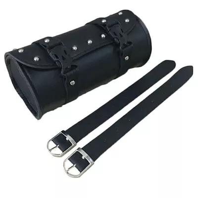 Motorcycle Front Fork Tool Bag SaddleBag Storage Pouch Luggage Handlebar Leather • $14.94