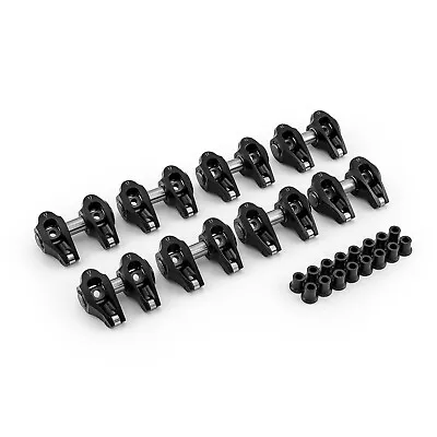 Chevy LS3 1.7 Ratio Aluminum Pedestal Mount Roller Rocker Arm Set Black • $273.05