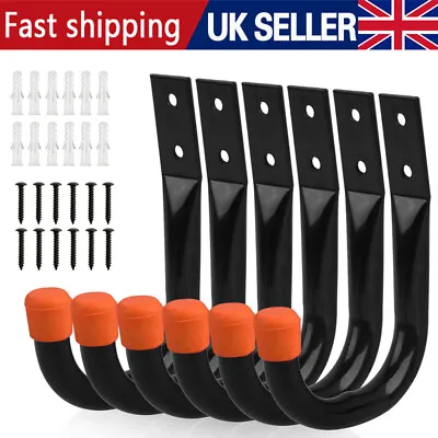 Heavy Duty Storage Hooks Wall Mounted Ladder Garage Bikes Tools Garden Shed UK • £7.55