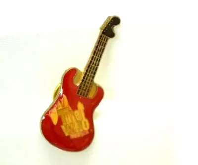 $5 • Buy The Who Guitar Pin Red Hard Rock Roll Metal Band Collectible Lapel Bag Gear Vtg