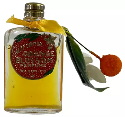 Vintage California Orange Blossom Glass Perfume Wilson Co. Tiny Miniature Bottle • $53.99