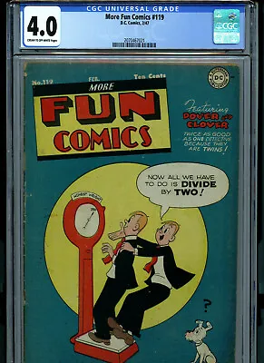 More Fun Comics #119 CGC 4.0 1947 Golden Age DC Comic  K28 • $595