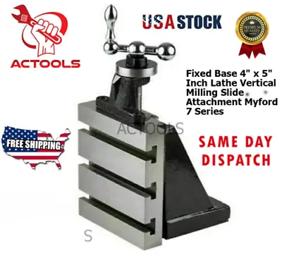 New Lathe Vertical Milling Slide Attachment Fixed Base 4  X 5  Inch USA ACTOOLS • $124