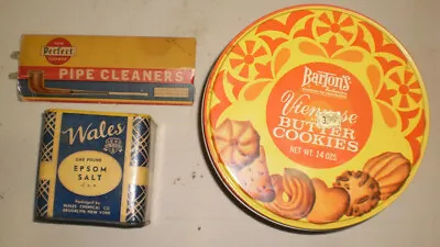 Vintage Tins. Barton’s Cookie Tin Epsom Salt Tin & Pipe Cleaners. • $12.50