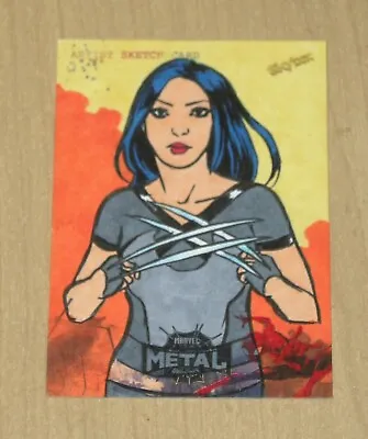 2022 Skybox Marvel Metal Spider-man Sketch Art Card 1/1 Angelika Rasmus X-23 • $49.99