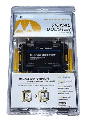 Motorola Signal Booster Cable 15db Broadband Drop Amplifier • $45